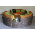 Superbe ensemble de canapé rond en jacinthe à eau pour intérieur ou salon Meuble en mousse naturelle